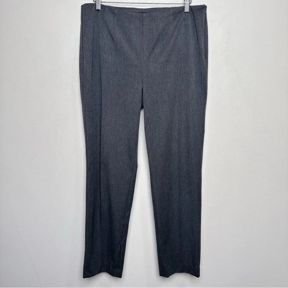 Talbots  Womens 12 Gray Zip Side High Rise Trouser
